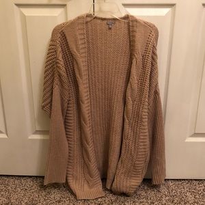 beige knitted cardigan